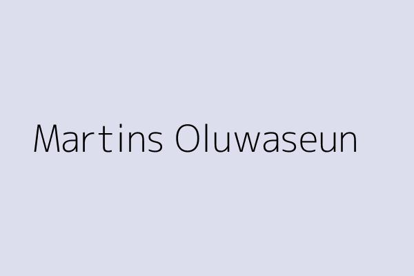 Martins Oluwaseun